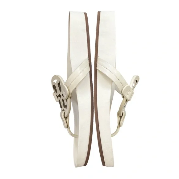 Tory Burch Cream Logo Thong Sandals - Picture 4 of 5